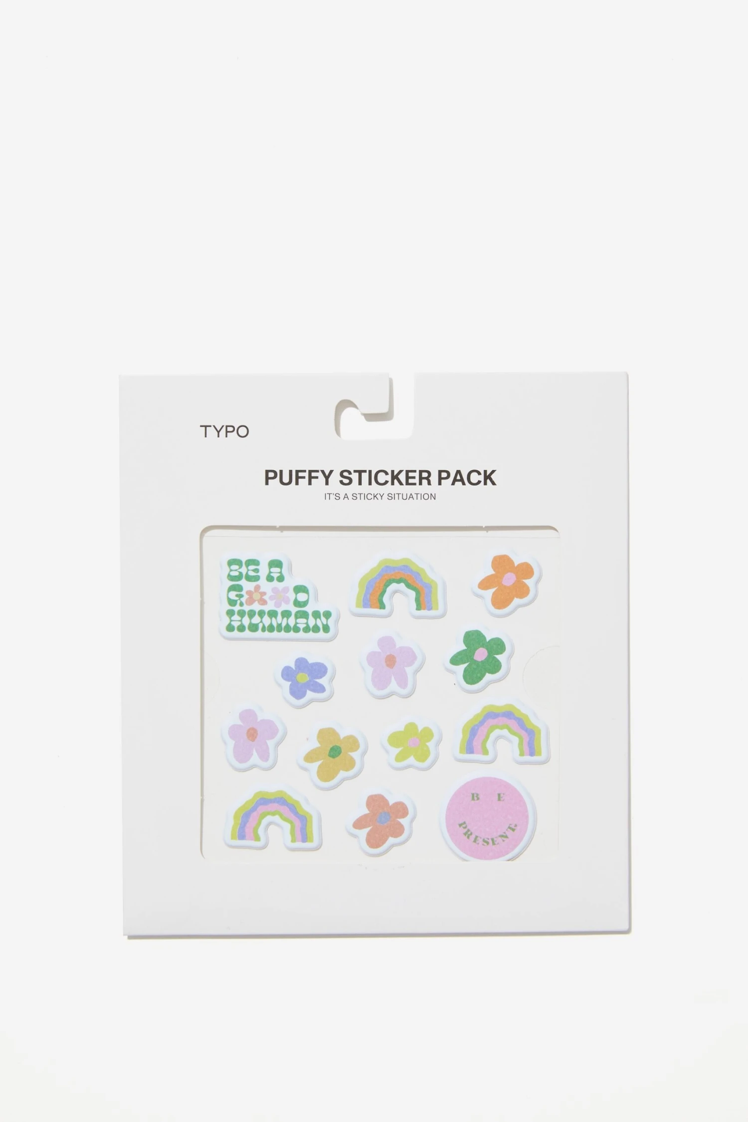 Typo Stickers & Washi Tape Puffy Sticker Pack 3 Typo Stickers & Washi Tape Puffy Sticker Pack