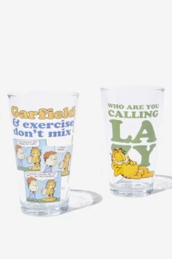 Typo Fun & Games Garfield Glass Tumbler Set Of 2