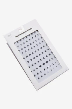 Typo Stickers & Washi Tape Nail Sticker Pack