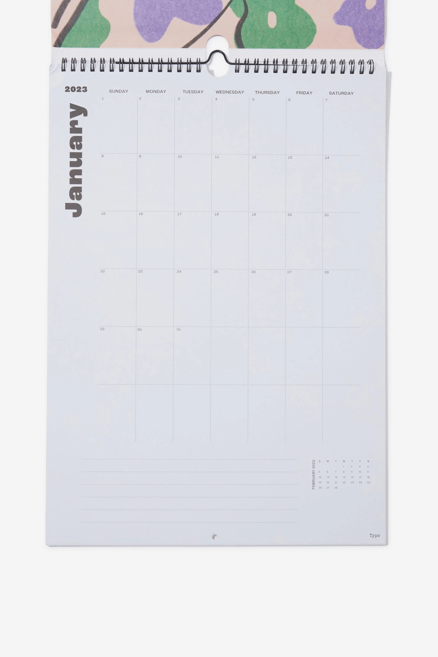 Typo Diaries & Planners 2023 A3 Art Series Calendar 4 Typo Diaries & Planners 2023 A3 Art Series Calendar - Image 2