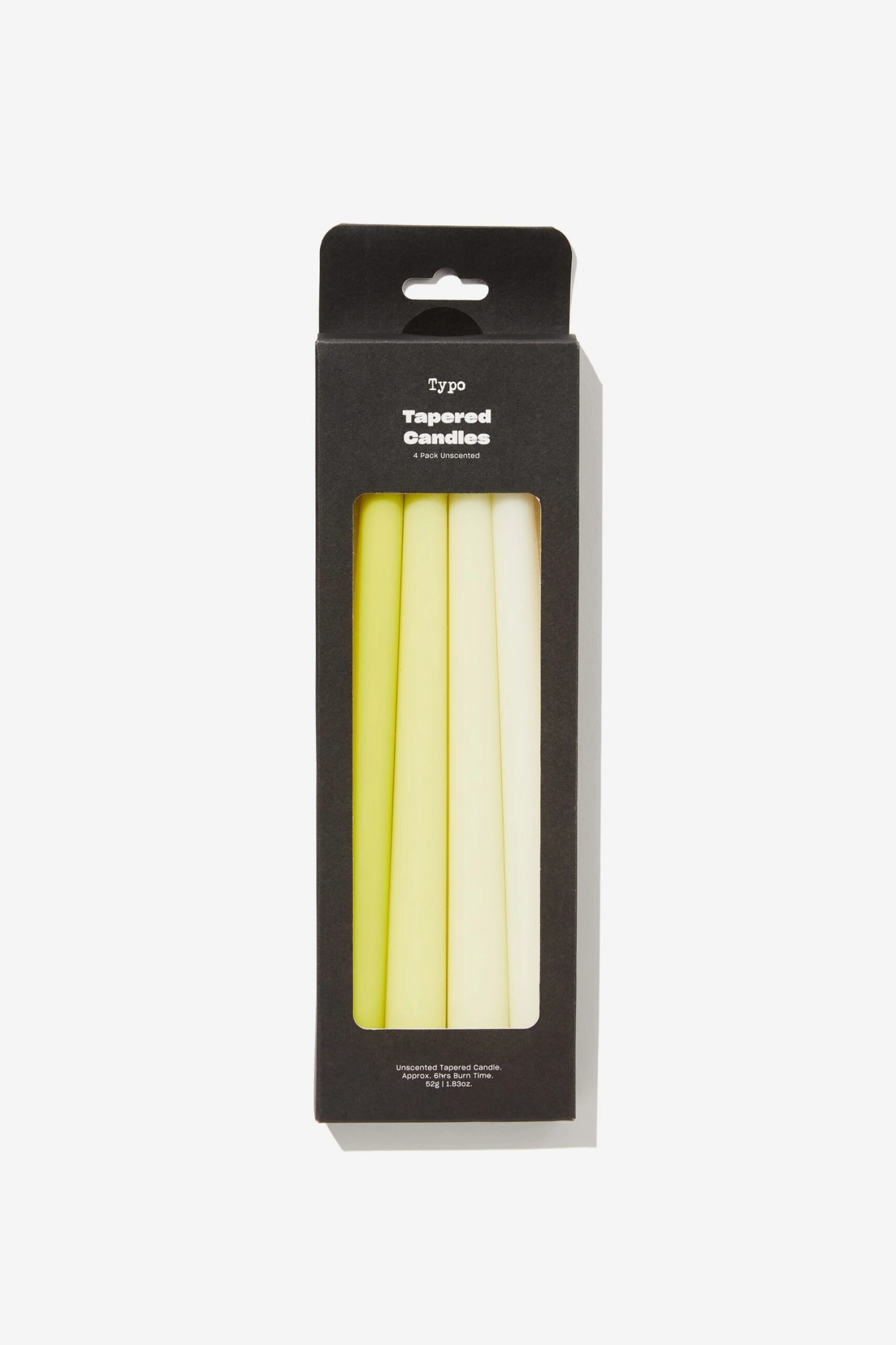 Typo Home Decor 4 Pk Tapered Candles 3 Typo Home Decor 4 Pk Tapered Candles